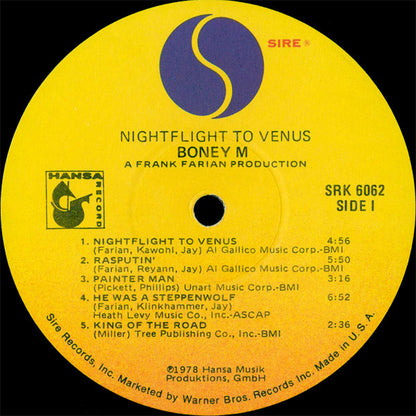 Boney M. : Nightflight To Venus (LP,Album)