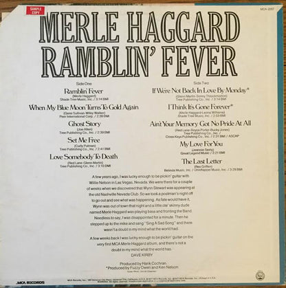 Merle Haggard : Ramblin' Fever (LP,Album)