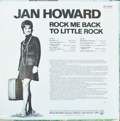 Jan Howard : Rock Me Back To Little Rock (LP,Album)