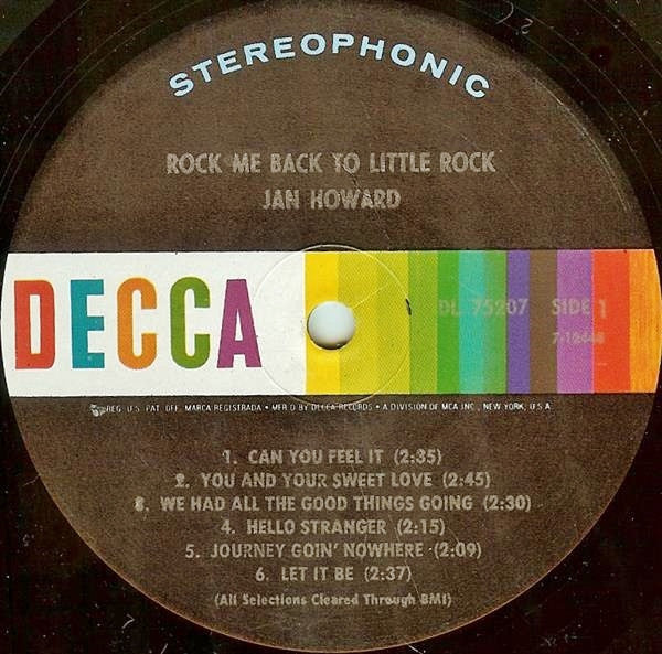 Jan Howard : Rock Me Back To Little Rock (LP,Album)