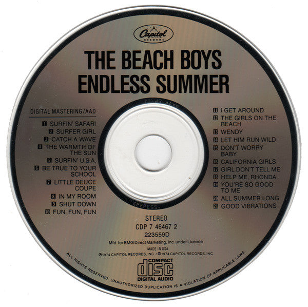 Beach Boys, The : Endless Summer (Compilation,Club Edition,Reissue,Stereo)