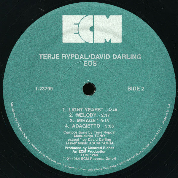 Terje Rypdal / David Darling : Eos (LP,Album)