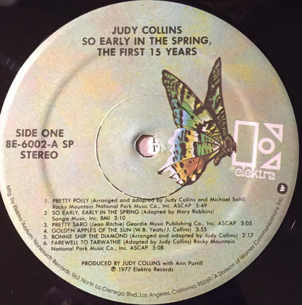 Judy Collins : So Early In The Spring, The First 15 Years (LP,Compilation,Stereo)
