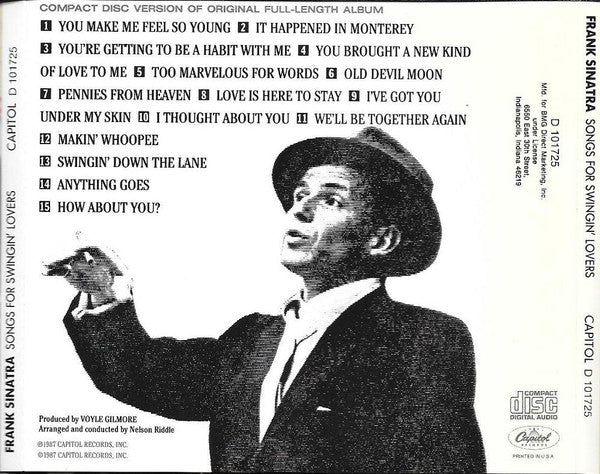 Frank Sinatra : Songs For Swingin' Lovers! (Album,Club Edition,Reissue,Remastered)