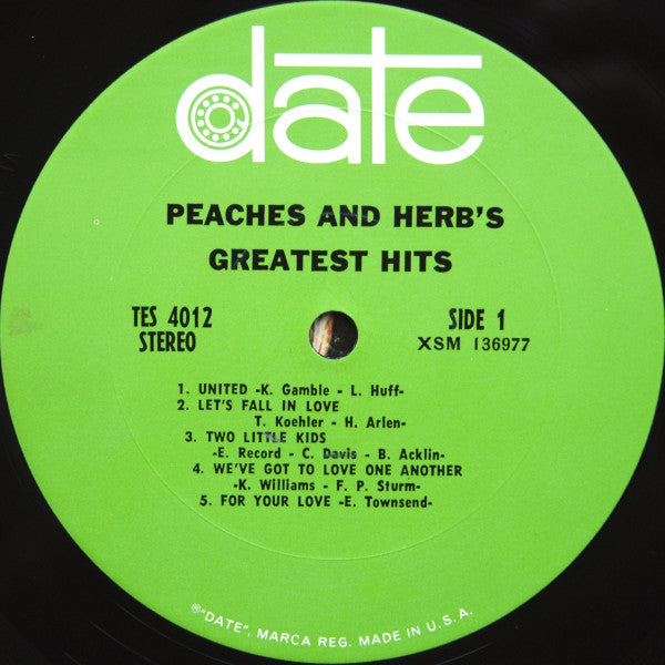 Peaches & Herb : Peaches & Herb's Greatest Hits (LP,Compilation)