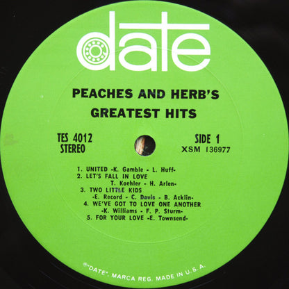 Peaches & Herb : Peaches & Herb's Greatest Hits (LP,Compilation)