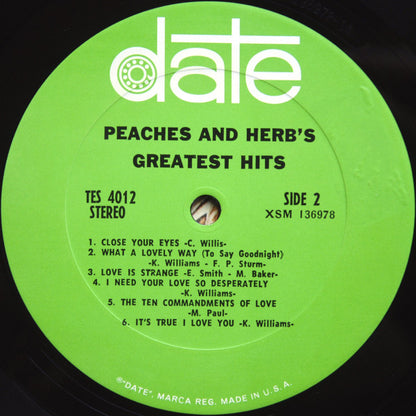 Peaches & Herb : Peaches & Herb's Greatest Hits (LP,Compilation)