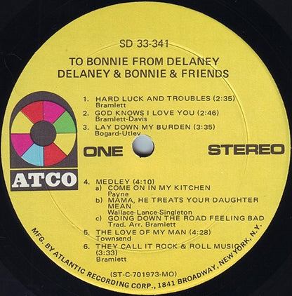 Delaney & Bonnie & Friends : To Bonnie From Delaney (LP,Album)