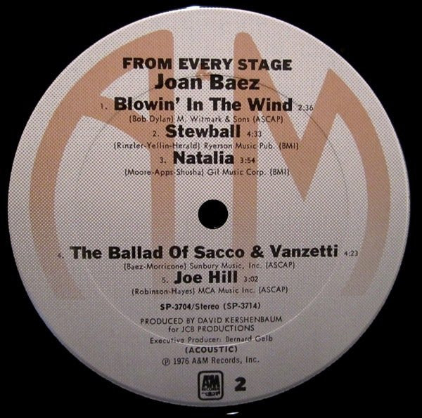 Joan Baez : From Every Stage (LP,Album)
