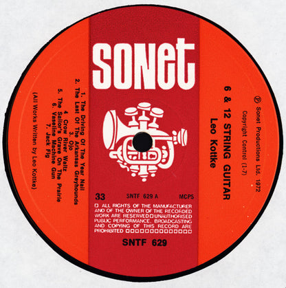 Leo Kottke : 6 & 12 String Guitar (LP,Album)