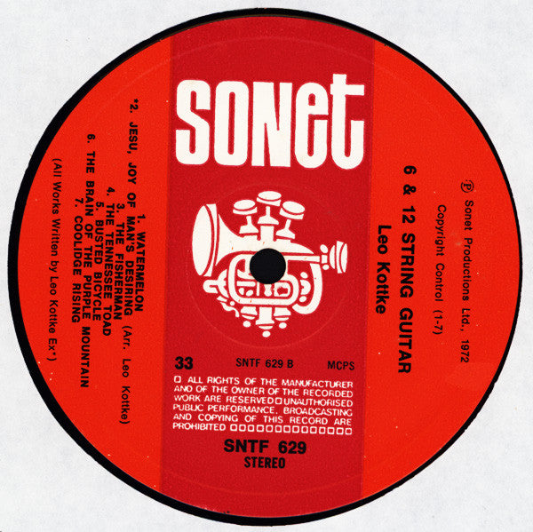 Leo Kottke : 6 & 12 String Guitar (LP,Album)