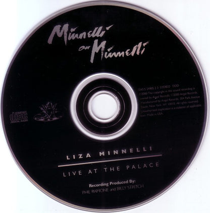 Liza Minnelli : Minnelli On Minnelli - Live At The Palace (Album)