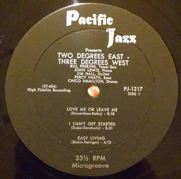 John Lewis (2), Percy Heath  /  Bill Perkins, Chico Hamilton, Jim Hall : Grand Encounter: 2° East - 3° West (LP,Album,Mono)