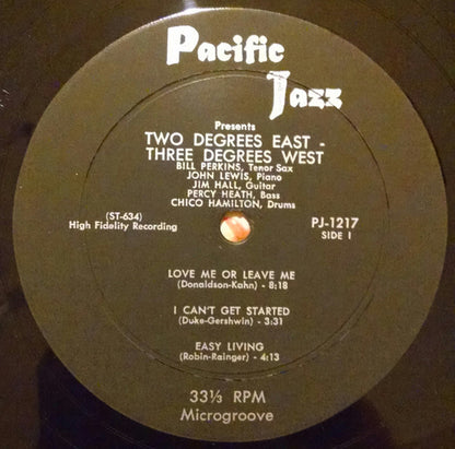 John Lewis (2), Percy Heath  /  Bill Perkins, Chico Hamilton, Jim Hall : Grand Encounter: 2° East - 3° West (LP,Album,Mono)