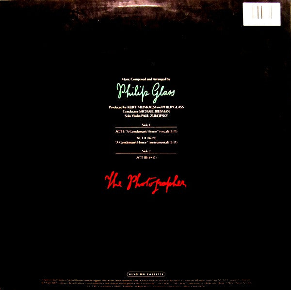 Philip Glass : The Photographer (LP,Album)