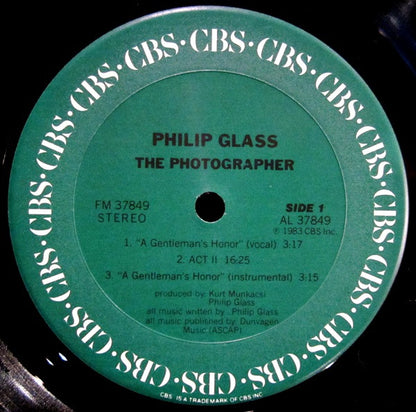 Philip Glass : The Photographer (LP,Album)