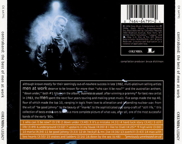 Men At Work : Contraband: The Best Of Men At Work (Compilation)