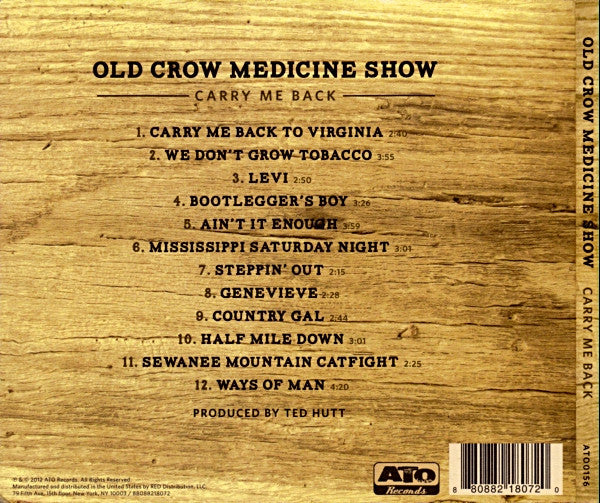 Old Crow Medicine Show : Carry Me Back (Album)