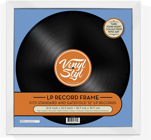 Vinyl Styl 12 Inch Vinyl Record Display Frame - Wall Hanging (White)