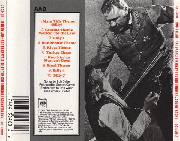 Bob Dylan : Pat Garrett & Billy The Kid (Original Soundtrack Recording) (Album,Reissue)