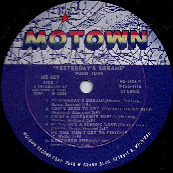 Four Tops : Yesterday's Dreams (LP,Album,Stereo)