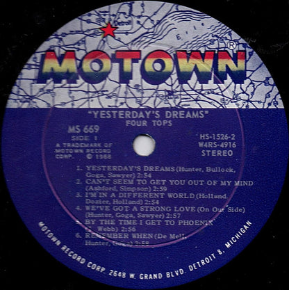 Four Tops : Yesterday's Dreams (LP,Album,Stereo)