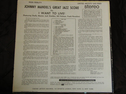 Johnny Mandel : Johnny Mandel's Great Jazz Score I Want To Live! (LP,Album,Stereo)