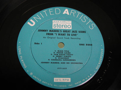 Johnny Mandel : Johnny Mandel's Great Jazz Score I Want To Live! (LP,Album,Stereo)