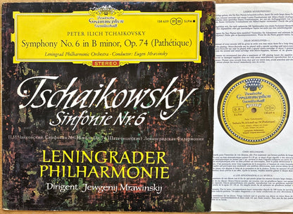 Pyotr Ilyich Tchaikovsky – Leningrad Philharmonic Orchestra, Evgeny Mravinsky : Symphony No. 6 In B Minor, Op. 74 (Pathétique) (LP,Stereo)