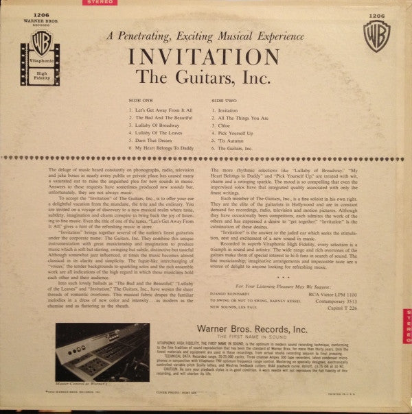 Guitars, Inc., The : Invitation (LP)