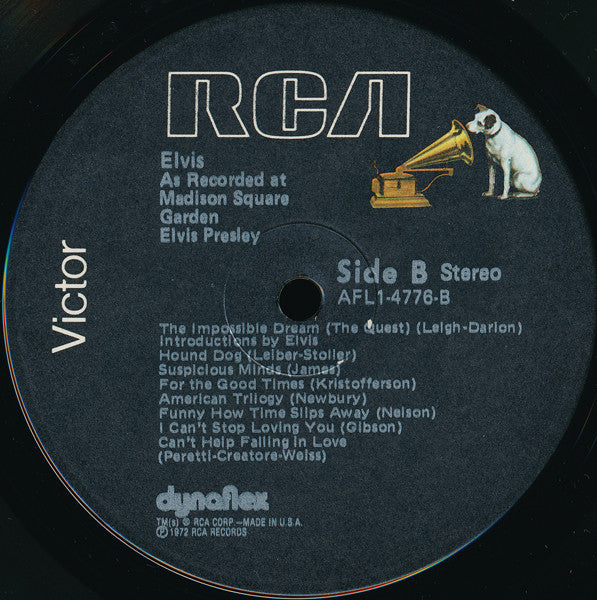 Elvis Presley : Elvis As Recorded At Madison Square Garden (LP,Stereo,Album,Reissue)