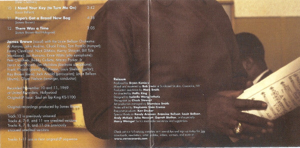 James Brown With Oliver Nelson Conducting Louie Bellson Orchestra : Soul On Top (Album,Reissue)