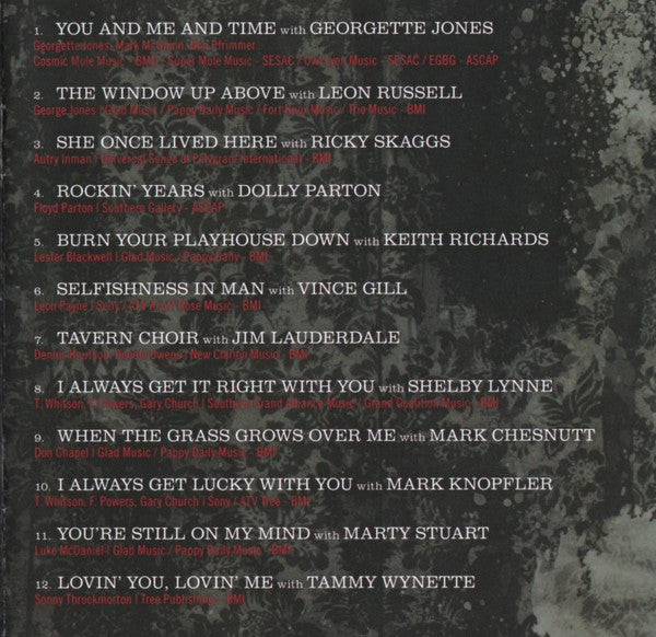 George Jones (2) : Burn Your Playhouse Down  (The Unreleased Duets) (Album)