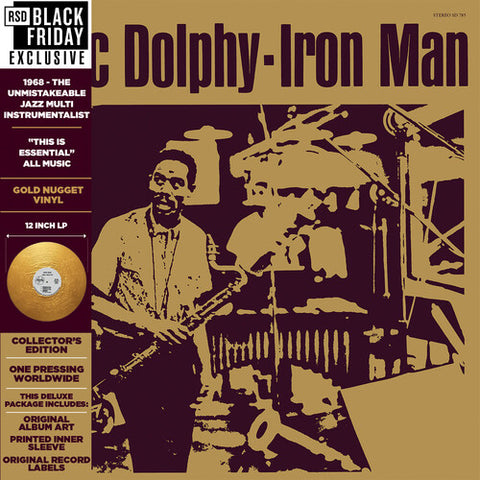 Eric Dolphy - Iron Man (RSD Black Friday 2023, Gold Nugget LP Vinyl) UPC: 3700477835729