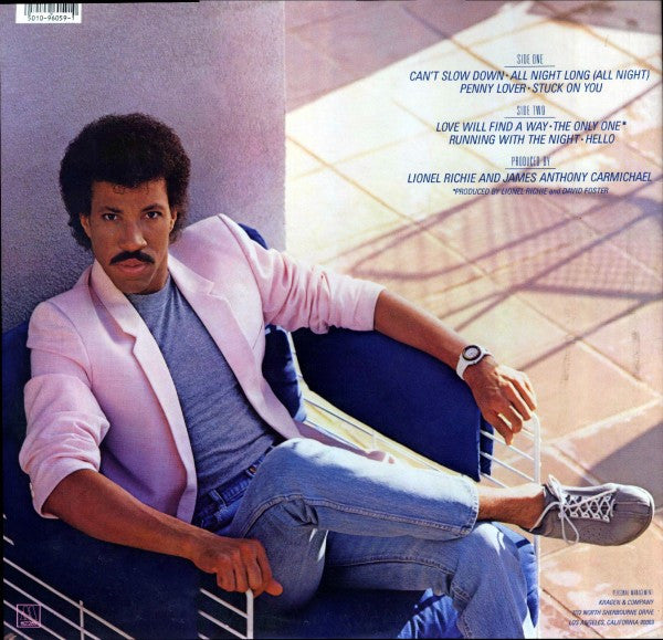 Lionel Richie : Can't Slow Down (LP,Album,Stereo)