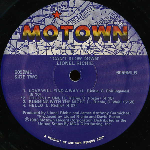 Lionel Richie : Can't Slow Down (LP,Album,Stereo)