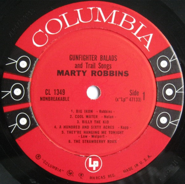 Marty Robbins : Gunfighter Ballads And Trail Songs (LP,Album,Mono)