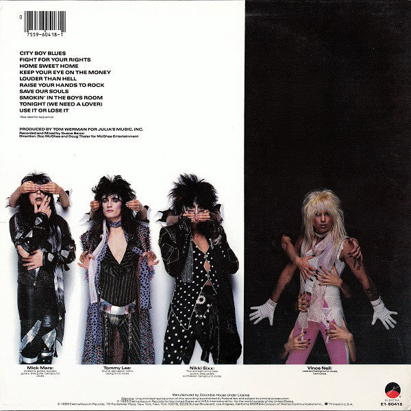 Mötley Crüe : Theatre Of Pain (LP,Album,Club Edition)