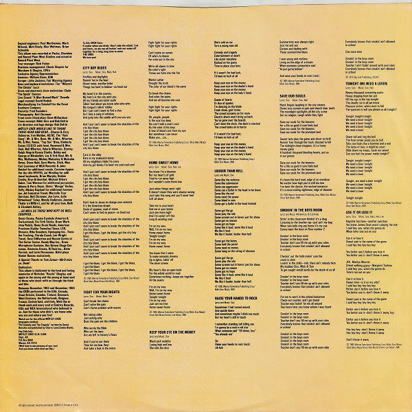 Mötley Crüe : Theatre Of Pain (LP,Album,Club Edition)
