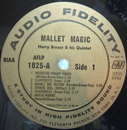 Harry Breuer And His Quintet : Mallet Magic (LP,Album,Mono)