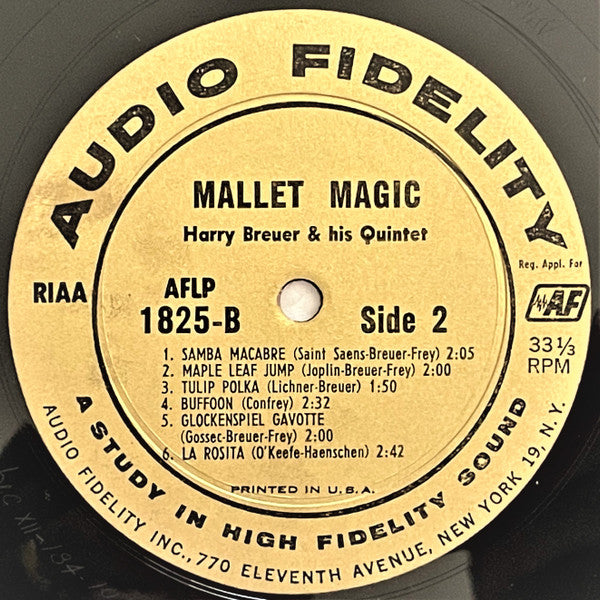 Harry Breuer And His Quintet : Mallet Magic (LP,Album,Mono)