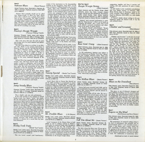 Various : Cuttin' The Boogie: Piano Blues And Boogie Woogie, 1926-1941 (LP,Compilation,Mono)