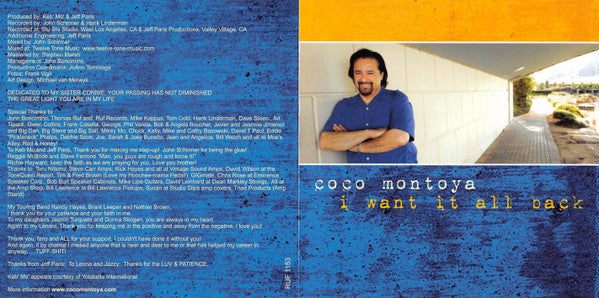 Coco Montoya : I Want It All Back (Album)