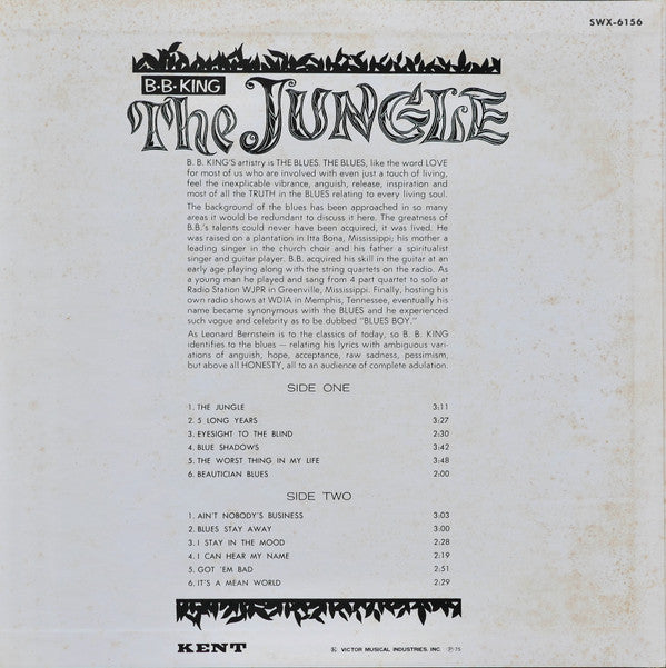 B.B. King : The Jungle (LP,Album,Mono)
