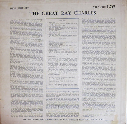 Ray Charles : The Great Ray Charles (LP,Album,Mono)