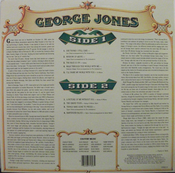 George Jones (2) : Country Music (LP,Album,Compilation,Stereo)