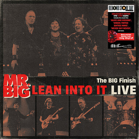 Mr Big - The Big Finish - Lean Into It Live (RSD 2024, Red & Black Splatter LP Vinyl) UPC: 4895241429101