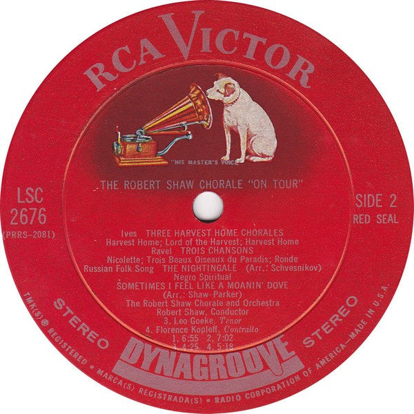 Robert Shaw Chorale, The : The Robert Shaw Chorale "On Tour" (LP,Stereo)
