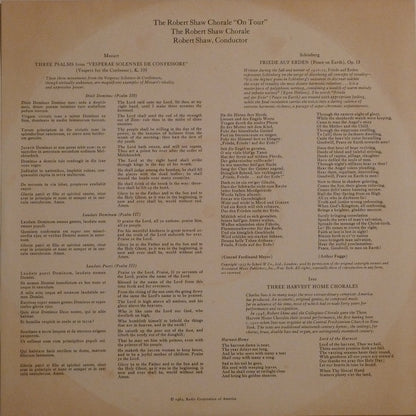 Robert Shaw Chorale, The : The Robert Shaw Chorale "On Tour" (LP,Stereo)