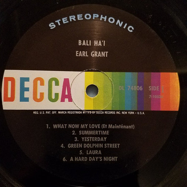 Earl Grant : Bali Ha'i (LP,Album,Stereo)